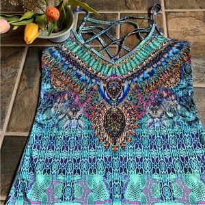 S VENUS Colorful Beaded Tank Top
